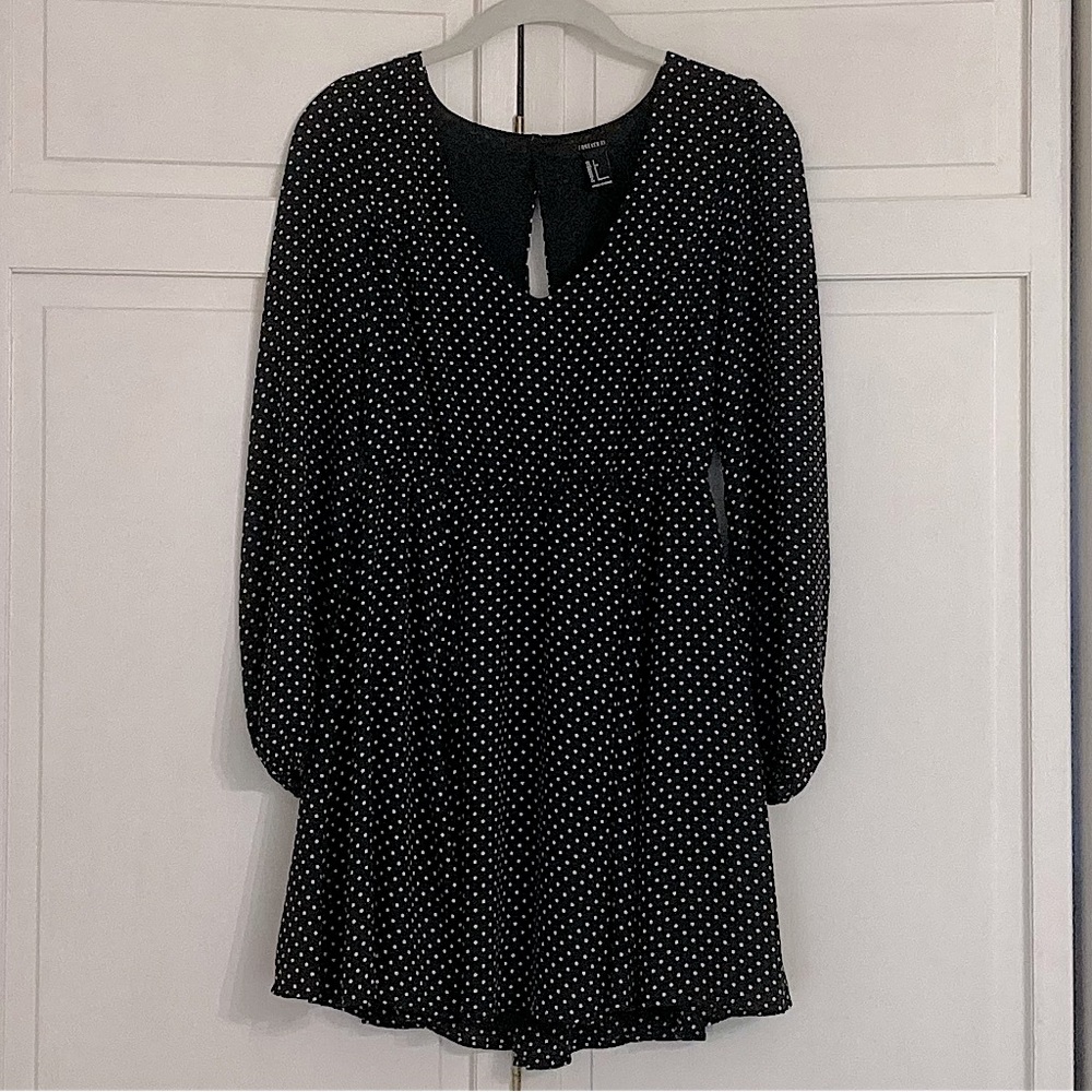 Forever 21 Polka Dot Long Sleeved Midi Dress Size Small 💗